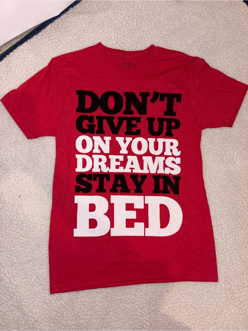 Motivational Graphic Tee - Red - Unbranded